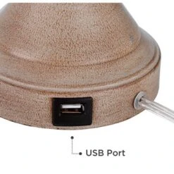 Regency Hill Avery Traditional Table Lamps 25" High Set Of 2 Faux Wood With USB Charging Port LED Touch On Off Ivory Shades For Living Room Home Desk 9 Regency Hill Avery Traditional Table Lamps 25" High Set Of 2 Faux Wood With USB Charging Port LED Touch On Off Ivory Shades For Living Room Home Desk -Home Decor Shop GUEST d056b8d4 7f43 4a12 af14 08e37771cf2e