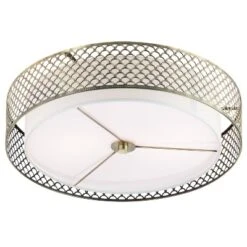 18.25" Leyla Glam Brushed Semi-Flush Mount Ceiling Fixture Sconce Gold - River Of Goods -Home Decor Shop GUEST d0e485df 4122 44f6 a773 11b242a7d095