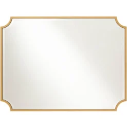 Noble Park Jacinda Rectangular Vanity Decorative Wall Mirror Modern Beveled Rounded Cut Edge Gold Frame 30" Wide For Bathroom Bedroom Living Room Home 14 Noble Park Jacinda Rectangular Vanity Decorative Wall Mirror Modern Beveled Rounded Cut Edge Gold Frame 30" Wide For Bathroom Bedroom Living Room Home -Home Decor Shop GUEST d19f2539 8a9c 4f6c abfc be581950897a