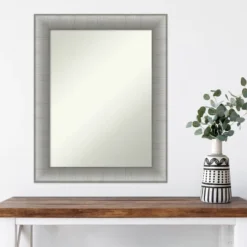 23" X 29" Non-Beveled Elegant Brushed Pewter Wall Mirror - Amanti Art -Home Decor Shop GUEST d1cb7e57 3e48 45b5 b56f 8e2bf6eb90c1