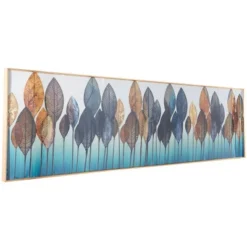 Porcelain Leaf Framed Wall Art With Gold Aluminum Frame Blue - CosmoLiving By Cosmopolitan -Home Decor Shop GUEST d1ea1d1f 4dc4 42a7 b73d 25ee75413b18