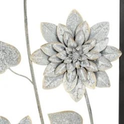 Set Of 2 Metal Floral Wall Decors With Black Frame Gray - Olivia & May 10 Set Of 2 Metal Floral Wall Decors With Black Frame Gray - Olivia & May -Home Decor Shop GUEST d2783511 a0c0 4980 9e82 c8ce8201c979