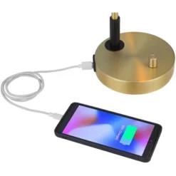 Possini Euro Design Possini Euro Kinzie Desk Lamp With Power Outlet And USB Ports Warm Gold -Home Decor Shop GUEST d308751e 6065 4a55 8e77 aec5e9db9069