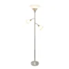 Torchiere Floor Lamp With 2 Reading Lights And Scalloped Glass Shades Metallic Silver - Lalia Home 2 Torchiere Floor Lamp With 2 Reading Lights And Scalloped Glass Shades Metallic Silver - Lalia Home -Home Decor Shop GUEST d399ef12 4ae2 438a 9e4e 06533ff2860b