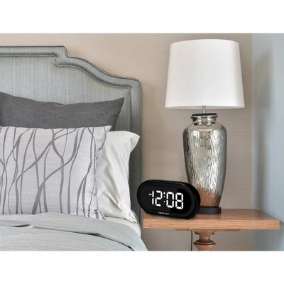 Riptunes Digital Alarm Clock With 5 Alarm Sounds - Black 5 Riptunes Digital Alarm Clock With 5 Alarm Sounds - Black - Image 3