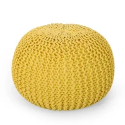 Nahunta Modern Knitted Cotton Round Pouf - Christopher Knight Home 27 Nahunta Modern Knitted Cotton Round Pouf - Christopher Knight Home -Home Decor Shop GUEST d67159ce b241 4fa2 9fb0 4eb1160805ff