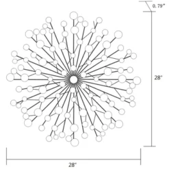 LuxenHome Silver, Black, And Gold Iron Metal Round Abstract Wall Decor 15 LuxenHome Silver, Black, And Gold Iron Metal Round Abstract Wall Decor -Home Decor Shop GUEST d6d3a90c 7cd7 42b7 afad d7219fad1385