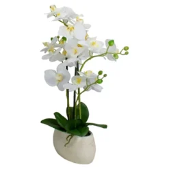 Northlight 22" Artificial White And Yellow Orchid Plant With A White Oval Pot Tabletop Decor 10 Northlight 22" Artificial White And Yellow Orchid Plant With A White Oval Pot Tabletop Decor -Home Decor Shop GUEST d72b401d b0f0 4967 b800 eb317c12ce12