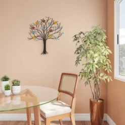 Tree Of Life Butterfly Wall Art - Hand-Painted Decorative Metal Sculpture With 3D Butterflies And Leaves For Rustic And Farmhouse Homes By Lavish Home -Home Decor Shop GUEST d82c8bc2 1836 4f55 8fc0 a0bb27d3b212