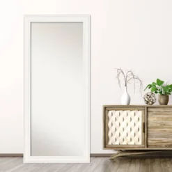 30" X 66" Non-Beveled Ridge White Full Length Floor Leaner Mirror - Amanti Art 15 30" X 66" Non-Beveled Ridge White Full Length Floor Leaner Mirror - Amanti Art -Home Decor Shop GUEST d84b209a 11b7 48d2 ae8c b3286807de03