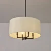 4-Light Matte Black Chandelier With Beige Fabric Shade - Globe Electric -Home Decor Shop GUEST d8e5e036 63c1 4581 8f3c 8bb5b1dbf02d