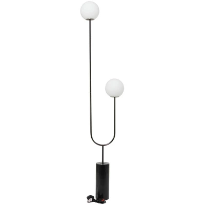 2-Light 73" X 16" Marble Orb Floor Lamp With Marble Base - Olivia & May 7 2-Light 73" X 16" Marble Orb Floor Lamp With Marble Base - Olivia & May - Image 5