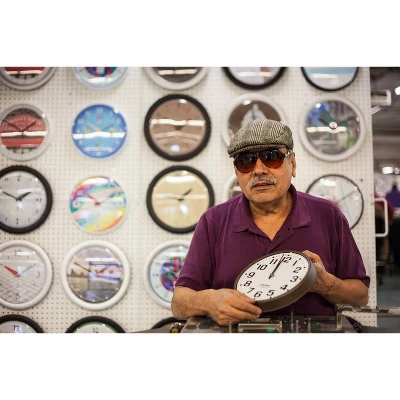 9.25" Quartz Low-profile Wall Clock White - The Chicago Lighthouse 4 9.25" Quartz Low-profile Wall Clock White - The Chicago Lighthouse - Image 2