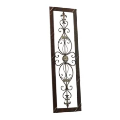 Metal Scroll Ornate Wall Decor With Black Frame Brown - Olivia & May 15 Metal Scroll Ornate Wall Decor With Black Frame Brown - Olivia & May -Home Decor Shop GUEST da78ba7f 1114 4d4b 80f8 d970f21323fa