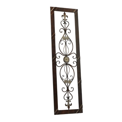 Metal Scroll Ornate Wall Decor With Black Frame Brown - Olivia & May 9 Metal Scroll Ornate Wall Decor With Black Frame Brown - Olivia & May - Image 7