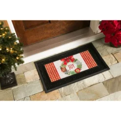 Evergreen Black Scroll Sassafras Floor Mat Indoor Outdoor Rubber Tray 18"x30" Fits Sassafras Inserts 10"x22" Black -Home Decor Shop GUEST db4f330e 65bf 42bf ade1 f15711296a0d