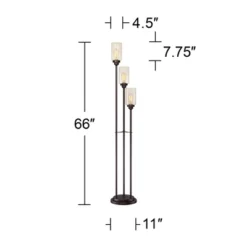 Franklin Iron Works Libby Modern Industrial Tree Floor Lamp 66" Tall Oiled Bronze Metal 3 Light Dimmable LED Amber Seedy Glass For Living Room Bedroom 14 Franklin Iron Works Libby Modern Industrial Tree Floor Lamp 66" Tall Oiled Bronze Metal 3 Light Dimmable LED Amber Seedy Glass For Living Room Bedroom -Home Decor Shop GUEST db57c0d1 4c59 4834 870b 6f2e2e32a038