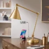 360 Lighting Wray Modern Desk Lamp 26 3/4" High Warm Brass Metal With USB Charging Port Adjustable Arm Head For Bedroom Living Room Bedside House Home 2 360 Lighting Wray Modern Desk Lamp 26 3/4" High Warm Brass Metal With USB Charging Port Adjustable Arm Head For Bedroom Living Room Bedside House Home -Home Decor Shop GUEST dbce442d 9a22 44b9 9673 5da71137a591