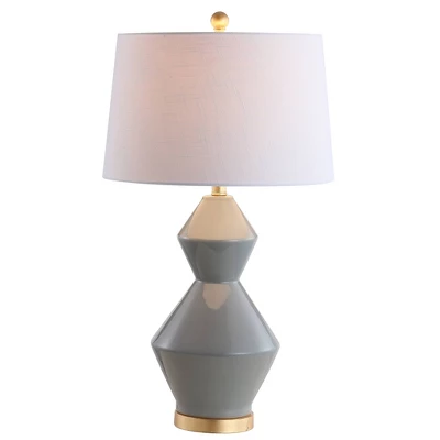 29" Ceramic Alba Geometric Table Lamp (Includes Energy Efficient Light Bulb) - JONATHAN Y 7 29" Ceramic Alba Geometric Table Lamp (Includes Energy Efficient Light Bulb) - JONATHAN Y - Image 5