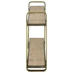 32.3" X 22" 2 Tier Metal And Wood Hanging Bracket Wall Mounted Shelf Gold - Danya B. 21 32.3" X 22" 2 Tier Metal And Wood Hanging Bracket Wall Mounted Shelf Gold - Danya B. -Home Decor Shop GUEST dd39cb84 945c 4988 a596 faa46ffbd330