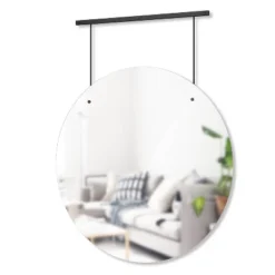 24" Exhibit Decorative Wall Mirror Black - Umbra