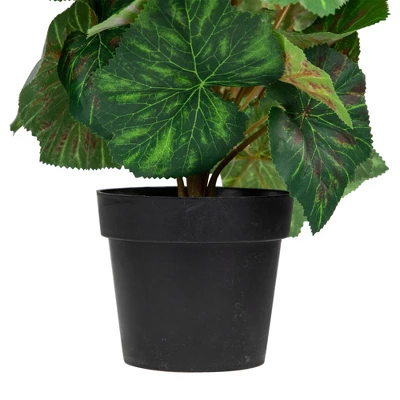 Northlight 11" Red Potted Silk Begonia Spring Artificial Floral Arrangement 6 Northlight 11" Red Potted Silk Begonia Spring Artificial Floral Arrangement - Image 4