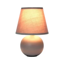 8.66" Petite Ceramic Orb Base Bedside Table Desk Lamp With Matching Tapered Drum Fabric Shade Gray - Creekwood Home 12 8.66" Petite Ceramic Orb Base Bedside Table Desk Lamp With Matching Tapered Drum Fabric Shade Gray - Creekwood Home -Home Decor Shop GUEST ddcfae5f 0bcf 4f39 a04f ee5631056000