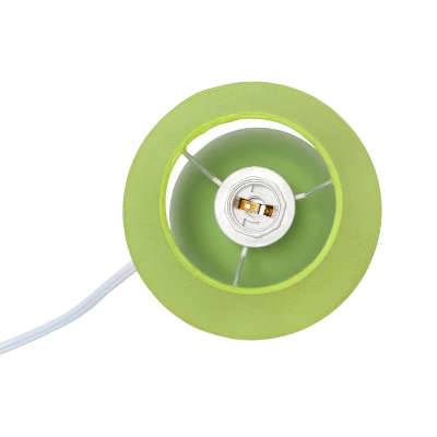 8.66" 2pk Petite Ceramic Orb Base Bedside Table Lamps With Matching Tapered Drum Shade Green - Creekwood Home 5 8.66" 2pk Petite Ceramic Orb Base Bedside Table Lamps With Matching Tapered Drum Shade Green - Creekwood Home - Image 3