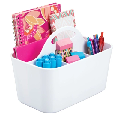 MDesign Plastic Storage Caddy Tote For Desktop Office Supplies, Small 12 MDesign Plastic Storage Caddy Tote For Desktop Office Supplies, Small - Image 10