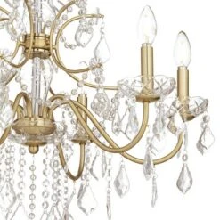 Vienna Full Spectrum DeMallo Gold Chandelier 26" Wide French Scroll Arm Clear Crystal 6-Light Fixture For Dining Room House Foyer Kitchen Island Home -Home Decor Shop GUEST df6fdadd 0d6a 49c4 aff6 2a413df2a41b