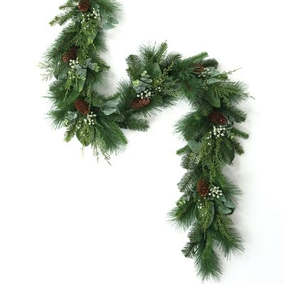 Sullivans Artificial Mixed Pine And Eucalyptus Garland 72"L Green 6 Sullivans Artificial Mixed Pine And Eucalyptus Garland 72"L Green - Image 4