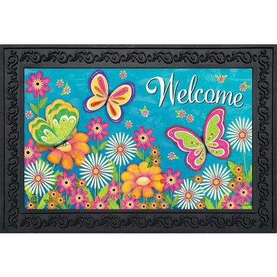 Butterfly Garden Spring Doormat Welcome Indoor Outdoor 30" X 18" Briarwood Lane 3 Butterfly Garden Spring Doormat Welcome Indoor Outdoor 30" X 18" Briarwood Lane