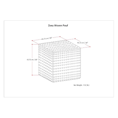 Malcolm Woven Cube Pouf Color Cotton And Wool - WyndenHall 6 Malcolm Woven Cube Pouf Color Cotton And Wool - WyndenHall - Image 4