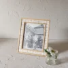8X10 Inch Tan Plaid Fabric Picture Frame With MDF, Wood & Glass By Foreside Home & Garden
