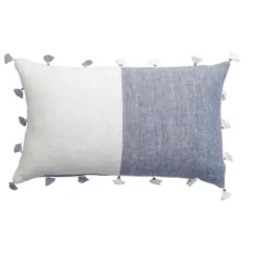 Chambray Blue Tassels Down Alternative So Soft Linen Pillow - Anaya -Home Decor Shop GUEST e151eba7 6e9d 4175 b2f8 01971681f996