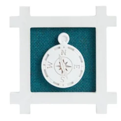 Okuna Outpost 4 Pack Coastal Decor For Home, Hanging Nautical Wall Decorations For Beach Theme Bathroom, 5.9 X 5.9 In, White, Blue -Home Decor Shop GUEST e206f034 d217 480a a2f3 a58fab9cbb8b