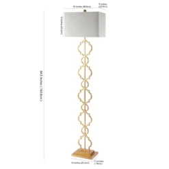 64.5" Iron Selina Ogee Trellis Modern Floor Lamp (Includes LED Light Bulb) Gold - Jonathan Y -Home Decor Shop GUEST e251ec72 3400 4d0e a384 ae7c4bc4af73