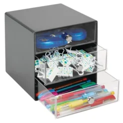 MDesign Plastic Office Supply 3 Drawer Storage Organizer Cube -Home Decor Shop GUEST e25e0328 be52 43ed 8a42 7c71b904ef43