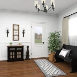 36" X 14" Wood Scroll Window Inspired Wall Decor With Metal Scrollwork Relief Brown - Olivia & May -Home Decor Shop GUEST e297750f e214 4e65 aa3d 13b032ffb2c8