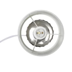 11.61" Tall Ruffled Capsule Bedside Table Desk Lamp With White Drum Fabric Shade Silver - Simple Designs 12 11.61" Tall Ruffled Capsule Bedside Table Desk Lamp With White Drum Fabric Shade Silver - Simple Designs -Home Decor Shop GUEST e2d461b5 cd83 422d 9d38 4e2f9f79446e