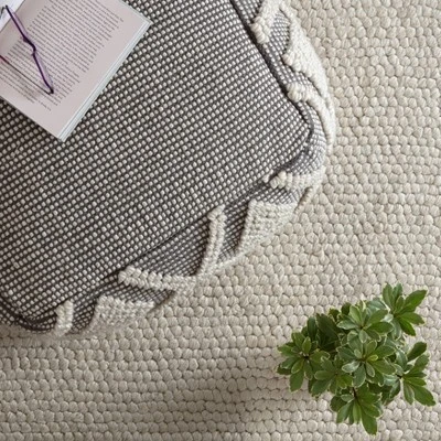 Chippewa Pouf Gray/Ivory - Anji Mountain 7 Chippewa Pouf Gray/Ivory - Anji Mountain - Image 5