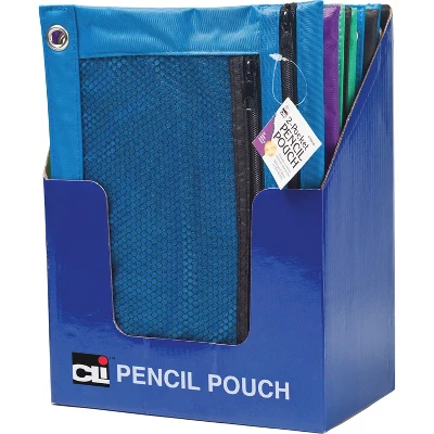 Charles Leonard Inc 2 Pocket Pencil Pouch 24/CT Assorted 76350ST 3 Charles Leonard Inc 2 Pocket Pencil Pouch 24/CT Assorted 76350ST