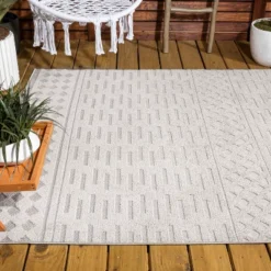 Xlendi High-Low Pile Moroccan Geometric Indoor/Outdoor Area Rug - JONATHAN Y -Home Decor Shop GUEST e447edd4 f766 444a bd13 780ce46133e3