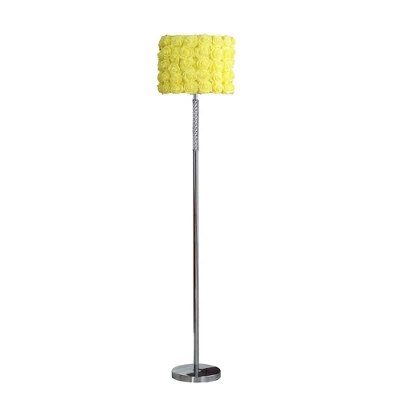 63" Yellow Roses In Bloom Acrylic Metal Floor Lamp - Ore International 3 63" Yellow Roses In Bloom Acrylic Metal Floor Lamp - Ore International