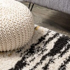 Nova Modern Bold Strie' Shag Area Rug - JONATHAN Y -Home Decor Shop GUEST e4b9bae5 03f0 41cc 9fc8 e91d2e0d1e69