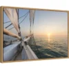 23" X 16" Sunset Cruise On The Western Union Schooner By Chuck Haney Danita Delimont Framed Canvas Wall Art - Amanti Art -Home Decor Shop GUEST e5185203 3706 4aca 9f7b b4c31ed8135c