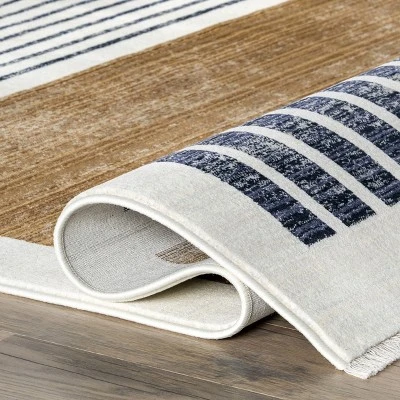 NuLOOM Keeva Modern Striped Fringe Area Rug 5 NuLOOM Keeva Modern Striped Fringe Area Rug - Image 3
