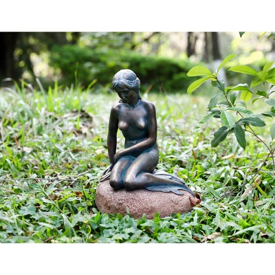 Techko Maid ABS Resin Little Mermaid Solar Outdoor Garden Statue Decor With Spotlight 10 Techko Maid ABS Resin Little Mermaid Solar Outdoor Garden Statue Decor With Spotlight - Image 8