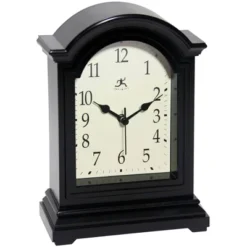 9" Antique Tabletop Clock Black - Infinity Instruments -Home Decor Shop GUEST e79ac031 d15a 43a1 a6c3 4c23c4150512