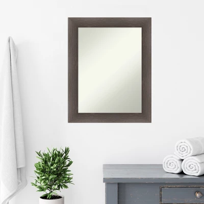 Hardwood Non-Beveled Wood Bathroom Wall Mirror 8 Hardwood Non-Beveled Wood Bathroom Wall Mirror - Image 6